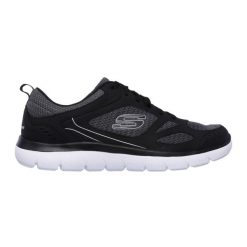 Buty męskie SKECHERS Summits South Rim. Czarne buty sportowe męskie Skechers, ze skóry, bez zapięcia, na fitness i siłownię. Za 159.00 zł.