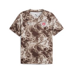 Męska koszulka przedmeczowa FC St. Pauli PUMA. Białe koszulki sportowe męskie Puma, m, bez wzorów, bez kołnierzyka, bez ramiączek, do biegania. Za 279.00 zł.