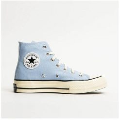 Buty Dorosły Converse Chuck 70 Cloudy Daze Egret Montantes fioletowy. Niebieskie trampki i tenisówki damskie Converse, bez wzorów, eleganckie, bez zapięcia. Za 412.45 zł.