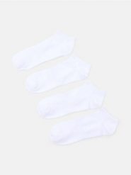 Skarpetki z bawełną 4 pack - biały. Białe skarpety męskie Sinsay, bez wzorów, z bawełny. Za 12.99 zł.