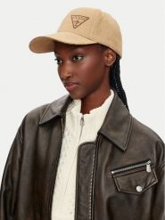 Guess Czapka z daszkiem AM9464 POL01 Beżowy. Brązowe rękawiczki męskie Guess, z aplikacjami, z materiału. Za 139.99 zł.