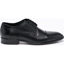 Domeno - Półbuty. Czarne eleganckie półbuty Domeno, z gumy. W wyprzedaży za 259.90 zł.