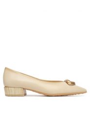 Hispanitas Czółenka HV264775 C003 Écru. Czółenka damskie Hispanitas, bez wzorów, ze skóry, bez obcasa, bez zapięcia. Za 569.99 zł.