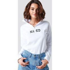 NA-KD Bluza z suwakiem - White. Białe bluzy damskie NA-KD, z bawełny. Za 161.95 zł.