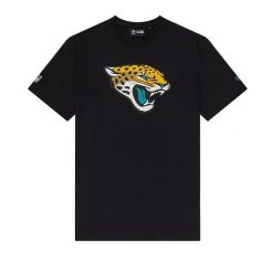 T-Shirt NFL Jacksonville Jaguars New Era Logo Noir. Białe t-shirty męskie New Era, m, bez wzorów, z bawełny, klasyczne, bez kołnierzyka. Za 126.50 zł.