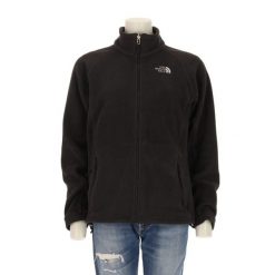 Damska czarna polarowa kurtka TNF. Czarne kurtki damskie The North Face, l, bez wzorów, z materiału, bez kaptura, trekkingowe. Za 170.36 zł.