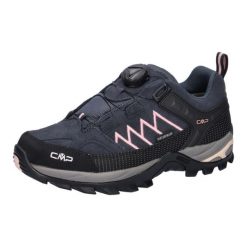 Buty sportowe trekkingowe damskie CMP Rigel. Czarne obuwie sportowe damskie CMP, bez wzorów, z materiału, trekkingowe. Za 499.00 zł.