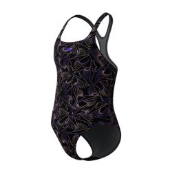 Dziewczęcy jednoczęściowy kostium kąpielowy Speedo Hyperboom Allover Medalist. Czarne stroje kąpielowe dla dziewczynek Speedo, bez wzorów, z elastanu. Za 226.50 zł.