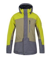 Kurtka męska narciarska Hannah Garow FD burnt olive/citronelle. Szare kurtki męskie Hannah, na zimę, m, bez wzorów, z materiału, z kapturem. Za 798.40 zł.