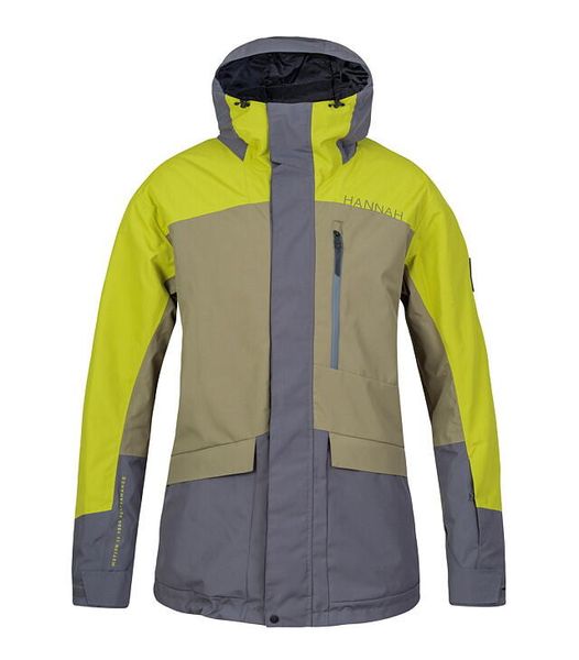Kurtka męska narciarska Hannah Garow FD burnt olive/citronelle. Szare kurtki męskie Hannah, m, bez wzorów, z materiału, z kapturem, narciarskie. Za 801.10 zł.