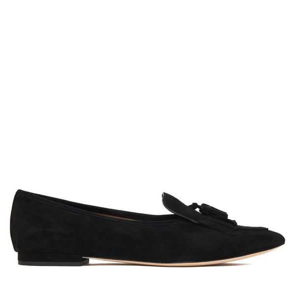 Baleriny LAUREN RALPH LAUREN. Czarne baleriny damskie Lauren Ralph Lauren, bez wzorów, bez obcasa. Za 557.99 zł.
