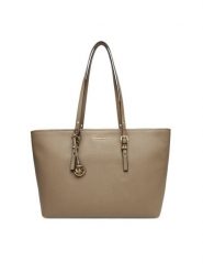 MICHAEL Michael Kors Torebka Quinn 30T5GQNT9L Beżowy. Brązowe torebki do ręki damskie MICHAEL Michael Kors, bez wzorów, ze skóry, bez dodatków. Za 889.99 zł.
