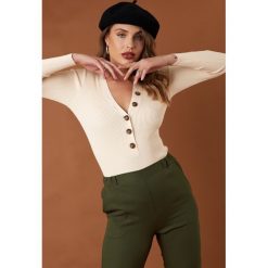 NA-KD Trend Sweter z guzikami - Beige,Nude. Swetry damskie marki NA-KD Trend. Za 141.95 zł.