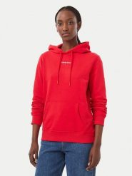Tommy Jeans Bluza Classic Logo DW0DW23537 Czerwony Regular Fit. Czerwone bluzy damskie Tommy Jeans, xs, bez wzorów, z bawełny, bez kaptura. Za 394.99 zł.