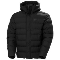 Kurtka z kapturem Helly Hansen Alby Puffy. Czarne kurtki męskie Helly Hansen, bez wzorów, z puchu, trekkingowe. Za 988.25 zł.