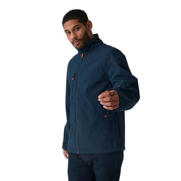 Męska Ocieplana Kurtka Soft Shell Thermogen. Czarne kurtki męskie Regatta, m, bez wzorów, z materiału, bez kaptura. Za 404.99 zł.