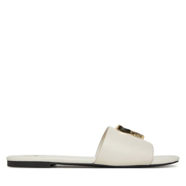 Klapki LOVE MOSCHINO. Klapki damskie Love Moschino, bez wzorów, bez obcasa. Za 629.99 zł.