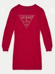 Guess Sukienka dzianinowa J4BK11 Z3K20 Czerwony Regular Fit. Czerwone sukienki dla dziewczynek Guess, z aplikacjami, z dzianiny, bez ramiączek. Za 189.99 zł.