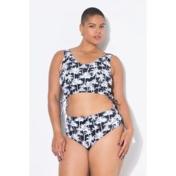 Damskie Figi od bikini wysoki stan nadruk z palmami. Czarne bikini damskie Ulla Popken, l, bez wzorów, plus size. Za 93.99 zł.