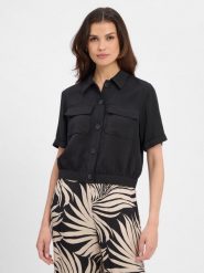 More & More Bluzka z krótkim rękawem Kobiety czarny, 34. Czarne bluzki damskie More & More, bez wzorów, bez kołnierzyka, bez ramiączek. Za 279.95 zł.