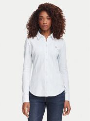 Tommy Hilfiger Koszula 1985 WW0WW43528 Niebieski jasny Slim Fit. Niebieskie koszule damskie Tommy Hilfiger, xxs, bez wzorów, z bawełny, bez kołnierzyka, bez ramiączek. Za 409.99 zł.