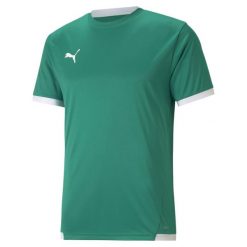 Koszulka męska Puma teamLIGA Jersey. Białe koszulki sportowe męskie Puma, m, bez wzorów, z jersey, bez kołnierzyka, bez ramiączek, na fitness i siłownię. Za 79.00 zł.
