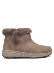 Skechers Śniegowce Waterproof Relaxed Fit: On-The-GO Stellar - Cozy Step 144745/DKTP Brązowy ciemny. Brązowe śniegowce i trapery damskie Skechers, ze skóry. Za 429.99 zł.