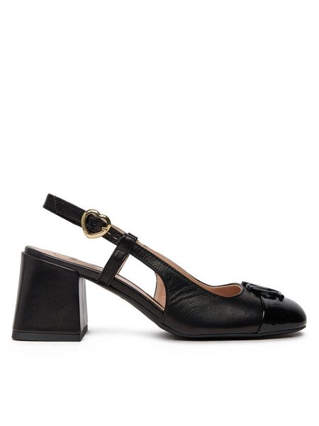 LOVE MOSCHINO Sandały JA10117G1MIE300A Czarny. Czarne sandały damskie Love Moschino, bez wzorów, ze skóry, bez obcasa, na słupku, bez zapięcia. Za 599.99 zł.