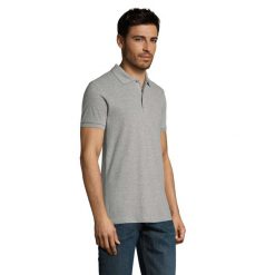 Męska Koszulka Polo Perfect Melange. Szare koszulki polo męskie SOL'S, l, bez wzorów, z bawełny, bez ramiączek. Za 70.99 zł.