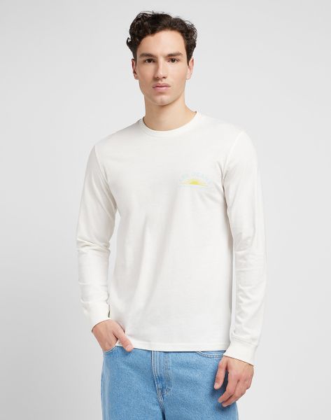 MESKA KOSZULKA LEE LS TEE ECRU 112349098. Bluzki z długim rękawem męskie Lee, xl, bez wzorów, bez kołnierzyka. Za 129.99 zł.