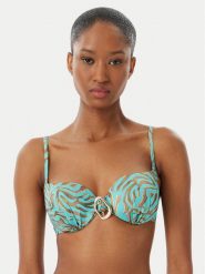 Selmark Góra od bikini BN717 Turkusowy. Niebieskie bikini damskie Selmark, bez wzorów. Za 369.99 zł.