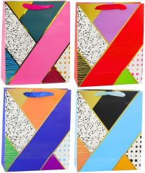 Torba Prezentowa Papierowa Wzory Geometryczne 32 x 26 x 12 cm. Torby i plecaki dziecięce LEAN. Za 9.82 zł.