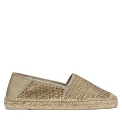 Espadryle Geox. Brązowe espadryle damskie Geox, bez wzorów, bez obcasa, bez zapięcia. Za 309.99 zł.