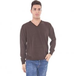 Sweter w kolorze brązowym. Brązowe swetry przez głowę męskie marki Just Cavalli, Calvin Klein, Lee. W wyprzedaży za 129.95 zł.