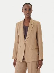 Marella Marynarka Vincita 2615041012 Écru Regular Fit. Żakiety damskie Marella, bez wzorów, ze lnu. Za 909.99 zł.