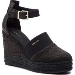 Espadryle GANT - San Jose 18568375 Black G00. Czarne sandały damskie marki GANT, bez wzorów, z materiału. Za 479.95 zł.