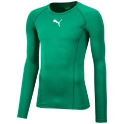 Koszulka męska Puma Liga Baselayer Tee LS. Białe koszulki sportowe męskie Puma, m, bez wzorów, z poliesteru, bez kołnierzyka, bez ramiączek, do piłki nożnej. Za 229.99 zł.
