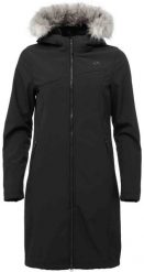 Damski płaszcz softshell Loap Lustra Black. Czarne płaszcze damskie ÀLG, m, bez wzorów, z materiału, eleganckie, bez kaptura. Za 431.99 zł.