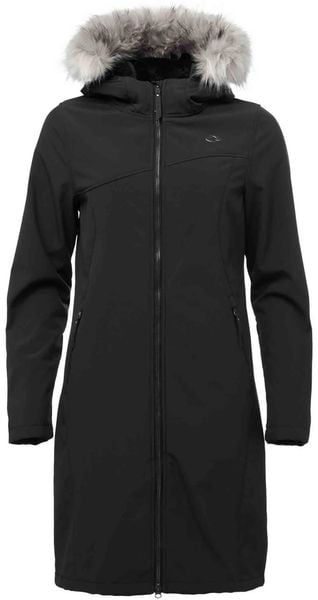 Damski płaszcz softshell Loap Lustra Black. Czarne płaszcze damskie Scarpa, m, bez wzorów, z materiału, eleganckie, długie, bez kaptura. Za 432.99 zł.