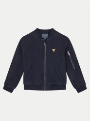 Guess Kurtka bomber L5GL02 WG5G0 Granatowy Regular Fit. Niebieskie kurtki i płaszcze dla chłopców Guess, z aplikacjami, z bawełny, bez kaptura. Za 219.99 zł.