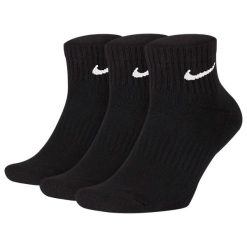 Skarpetki Nike Nike Codziennie Lekkie Dorosłych. Czarne legginsy sportowe męskie Nike, s, bez wzorów, z bawełny, do piłki nożnej. Za 112.99 zł.