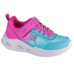 Buty sportowe Sneakersy dziewczęce, Sola Glow - Ombre Deluxe. Czerwone buty sportowe dziewczęce Skechers, bez wzorów, bez zapięcia, trekkingowe. Za 159.99 zł.