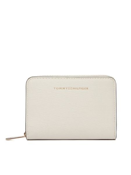 Tommy Hilfiger Portfel Th Modern Compact Za AW0AW18487 Beżowy. Brązowe portfele damskie Tommy Hilfiger, bez wzorów, ze skóry. Za 166.99 zł.