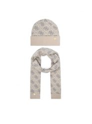 Guess Zestaw szalik i czapka GFBOX WP6401 Kremowy. Białe szaliki i chusty damskie Guess, z aplikacjami, z wiskozy. Za 294.99 zł.