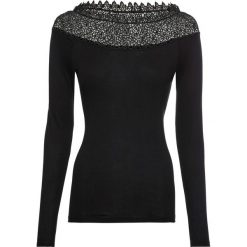 Shirt z koronką bonprix czarny. T-shirty damskie marki bonprix. Za 54.99 zł.