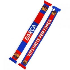 FC Barcelona szalik kibica dwustronny Double Knitted Scarf N30 wielokolorowy. Szaliki męskie FC Barcelona, bez wzorów, z materiału. Za 99.00 zł.
