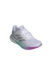 Buty damskie adidas Runfalcon 5 - białe, siateczkowa cholewka, Cloudfoam. Białe obuwie sportowe damskie Adidas, bez wzorów, z gumy, do biegania. Za 239.00 zł.
