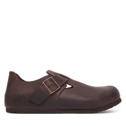 Półbuty Birkenstock. Brązowe półbuty na co dzień męskie Birkenstock, bez zapięcia. Za 719.99 zł.