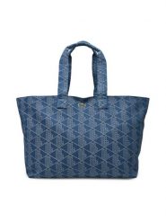 Lacoste Torebka NU4994PB Niebieski. Niebieskie torebki do ręki damskie Lacoste, bez wzorów, z materiału, bez dodatków. Za 389.99 zł.