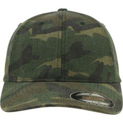 Czapka Z Daszkiem Camo Garment Washed. Zielone czapki i kapelusze damskie FLEXFIT, bez wzorów. Za 84.99 zł.